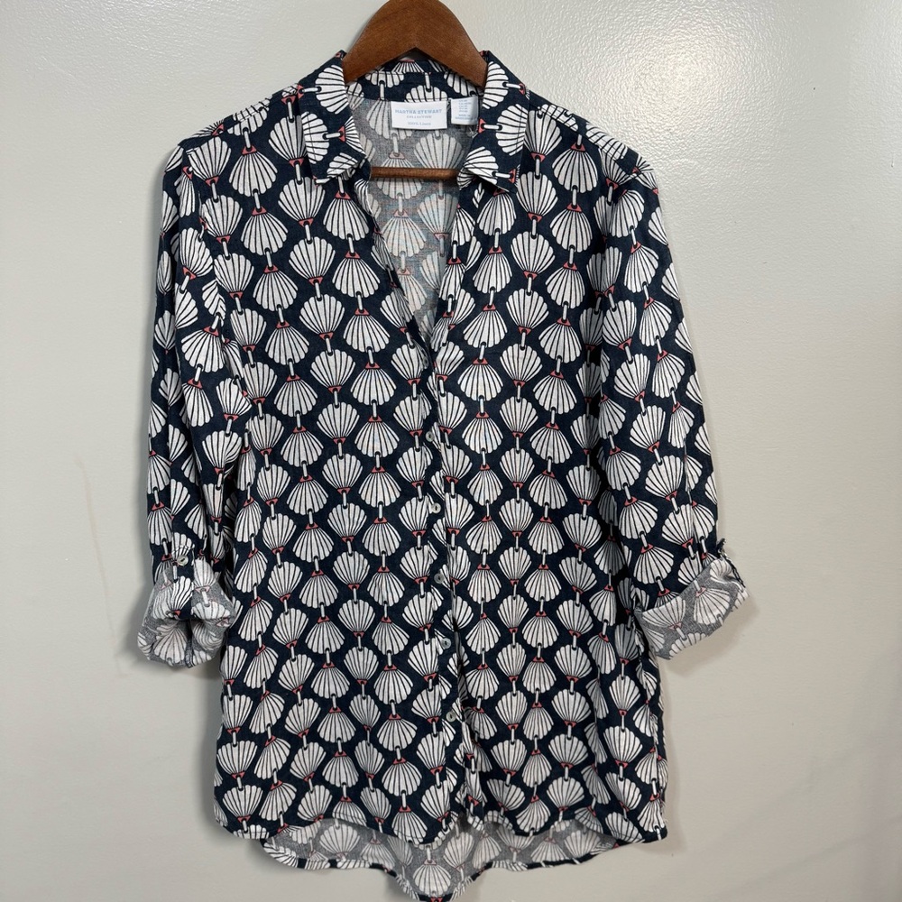 NWT Martha Stewart 100% linen button-down dress